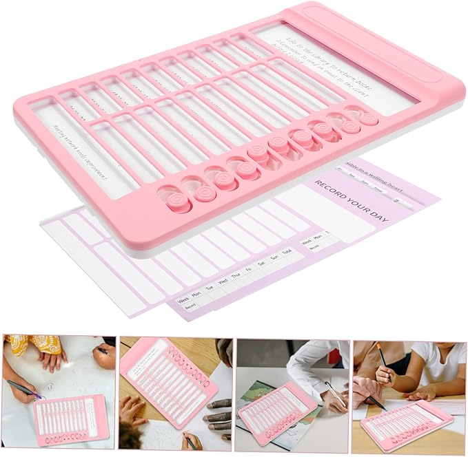DIY Chore Chart and Reminder Board for Student Memo Board for Home and Classroom Organization Develop Habits and Management Skills Pink English Version