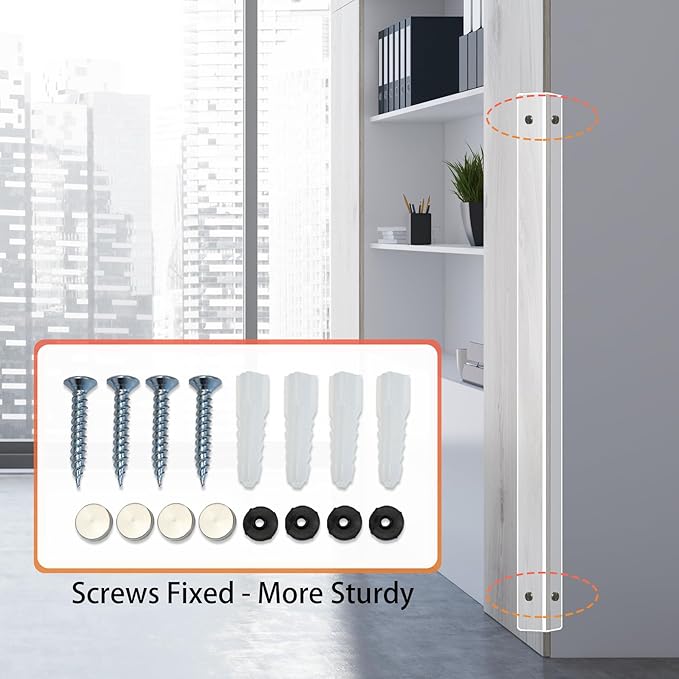Clear Screws Installation Wall Corner Protectors, Thickened L-Shaped Furniture Edge Shields & Guards for Sharp Wall, Door Frame, Table (2pcs x 39.4’’L x 1.97’’W)