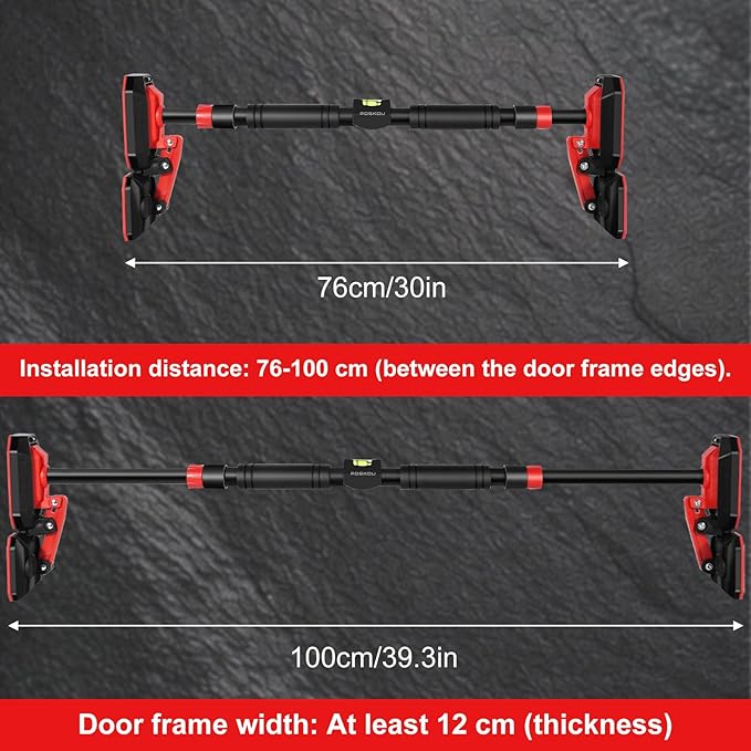 Door Pull Up Bar Doorway Chin Up Bar for Home 76-100 cm (29.92in-39.37in) No Screws Home Workout Equipment