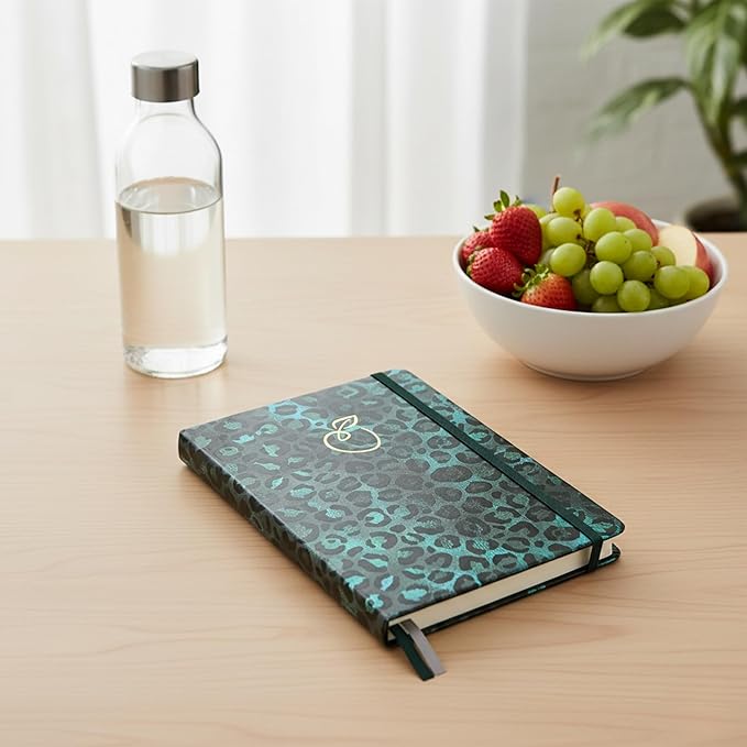 Life & Apples Daily Wellness Journal - Guided Journal & Planner for Wellbeing, Gratitude & Healthy Routines | Food & Fitness Journal, Habit Tracker, Weight Loss Diary | Undated A5 Leopard
