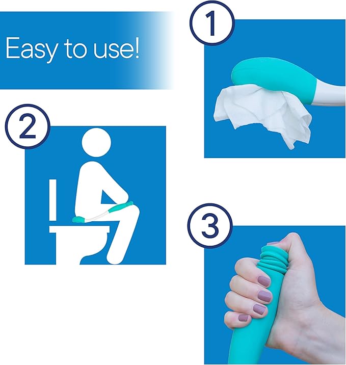 RMS Long Reach Comfort Wipe - Self Assist Toilet Aid, Ideal Daily Living Bathroom Aid for Limited Mobility
