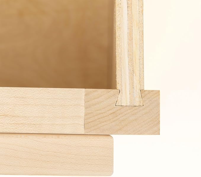 Quicklock RTA (Ready-to-Assemble) | Base Kitchen Cabinets - Shaker Style | Made in America (Raw Maple, 18" Wx34.5 Hx24 D 4 Drawer)