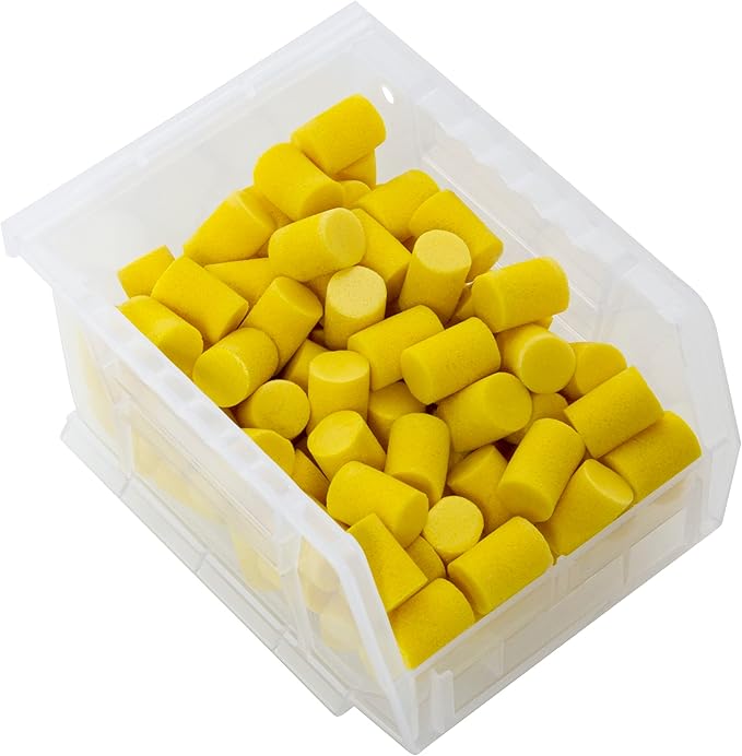 Akro-Mils 30210 AkroBins Plastic Storage Bins, Space-Saving Stackable Bins for Garage, Pantry, Craft Organization, 5-Inch x 4-Inch x 3-Inch, Clear, 24-Pack
