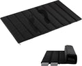 Ultra Quick Drying Stone Bath Mat Diatomaceous Earth Shower Mat Non-Slip Foldable Dish Drying Mats for Bathroom Floor, Kitchen Counter, Pet, 23x15, Black