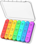 Daviky Pill Organizer 3 Times a Day, Weekly Pill Box 7 Day, Daily Medicine Organizer Case to Hold Vitamins and Medication