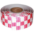 Red and White Reflective Tape Outdoor Waterproof 3 inch X 166 feet, High Visibility Hazard Conspicuity Industrial Marking Tape