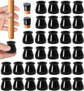 32 Pcs Chair Leg Floor Protectors - Silicone Felt Pads, Scratch-Proof & Noise-Free, Easy Smooth Moving, Small Size (Fits Round Chair Legs: 5/16" to 1-5/16" Diameter)