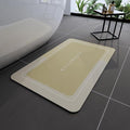 Bath Mat, Bathroom Mat Rugs Super Absorbent Shower Mats Non Slip Quick Dry Thin Rubber Mats for Bathroom Floor Fit Under Door, Shower Rug for Bathtub, Shower, Beige