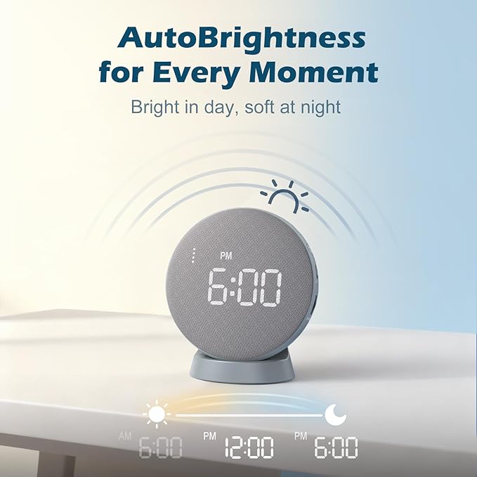 REACHER Super Loud Alarm Clock for Heavy Sleepers Adults Teens, Vibrating Alarm Clock Bed Shaker Under Pillow, Rechargeable Battery Powered for Travel, Auto-Dim, Portable