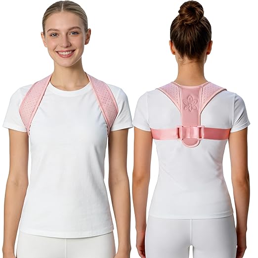 Posture Corrector for Women - Thin & Invisible Back Brace for Posture - Adjustable Back Support Brace - Relieve Upper Back Discomfort & Regain Confidence, S(28-35") 1 PCS