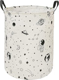 19.7 Inch Round Astronaut Pattern Laundry Clothes Hamper Laundry Basket with Handles,Storage Organizer Bins Laundry Gift Basket for Room, Bedroom Decor