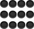 2X2 Round Rubber Caster Cups, Non Slip Furniture Pads, Anti-Slip Gripper, Anti Skid Furniture Feet, Anti Slide Floor Protector for Bed Couch Table Chair Stoppers - (Black, 12 Pack)