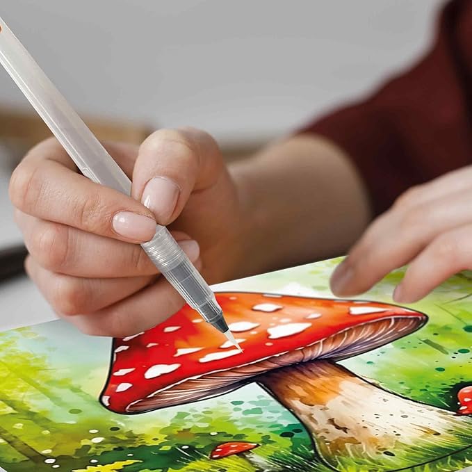 QUOKKA Dementia Activities for Seniors - Water Painting Alzheimers Products for Elderly - Reusable Activity Kits for Dementia Patients - Forest Moments Relaxing Set