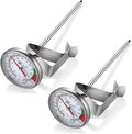 KT THERMO Instand Read 2-Inch Dial Thermometer(2 Pack),Best for The Coffee Drinks,Chocolate Milk Foam