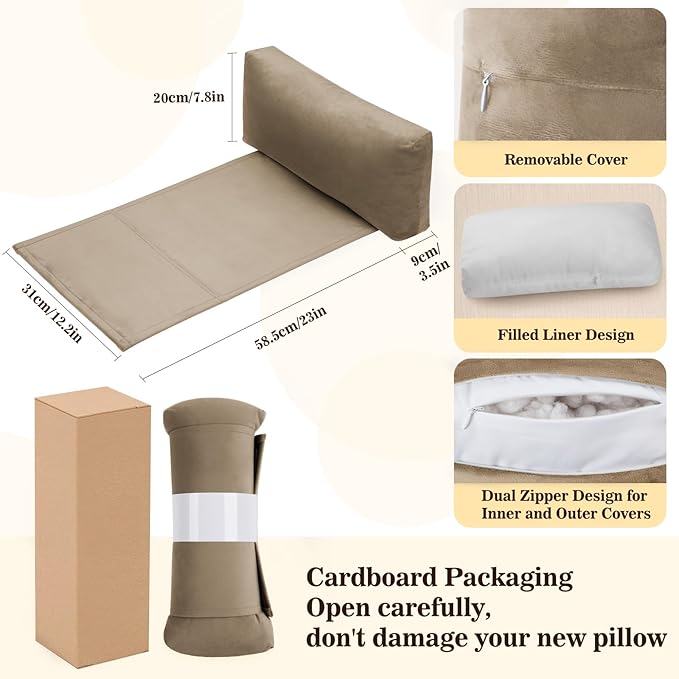 Recliner Headrest Pillow, Adjustable Comfort Neck & Head Support Pillow, Soft Velvet Non-Slip Headrest for Pain Relief & Relaxation, Ideal for Recliner, Couch, Chair, Sofa