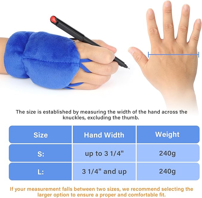 Weighted Gloves for Hand Tremors and Parkinson's, Improved Hand/Wrist Stability & Mobility, Adjustable Wrist, Weights Strengthening Tool