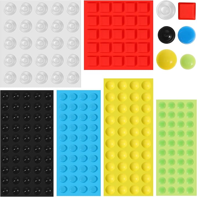 210pcs Bump Dots for Visually Impaired Assorted Styles Braille Stickers Low Vision Aids Adhesive Tactile Sticker Raised Tactile Dot Silicone Braille Gadget for Multiple Color Size Shape Blind Elderly