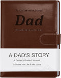 Artmag Dad's Life Story Journal with 250+ Prompt Questions, Family Keepsake Book Leather Cover for Dad to Share His Memories for Birthday Father's Day Christmas (Brown)