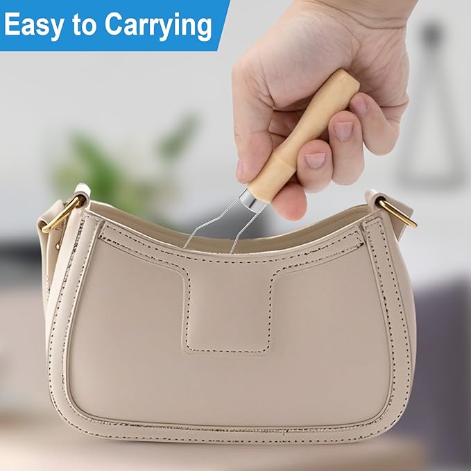 Easy Button Hook for Seniors, Wood Handle Button Fastener Assist Device, Portable One Hand Button Helper Tool Dressing Aids for Elderly, Disabled, Arthritis - 1 Pcs