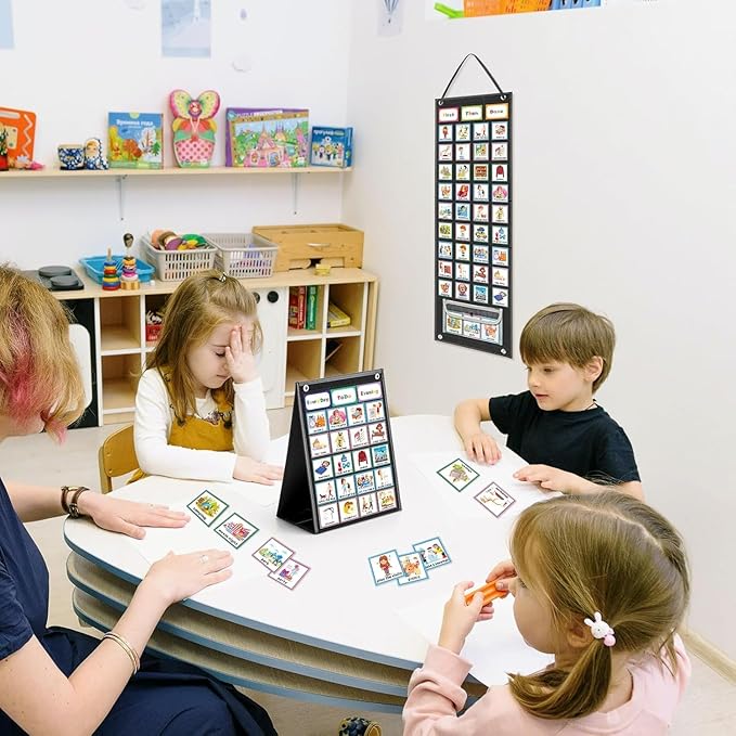 REGELETO X-Large Visual Schedule Chart for Students Chore with 92 Pieces Behavior Cards, Visual Behavioral Routine Chart for Students, Daily Schedule Board Learning Planners for Home School (X-Large)