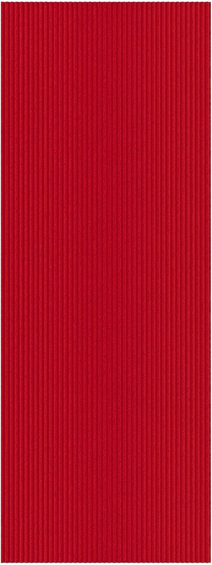 Ottomanson 3'11" x 16' Hallway Runner with Scraper Pile - Extra Durable Non-Slip Rug Mat for Indoor & Outdoor Use - Ideal for Kitchen, Entryway & Garage - High-Traffic Carpet, Red