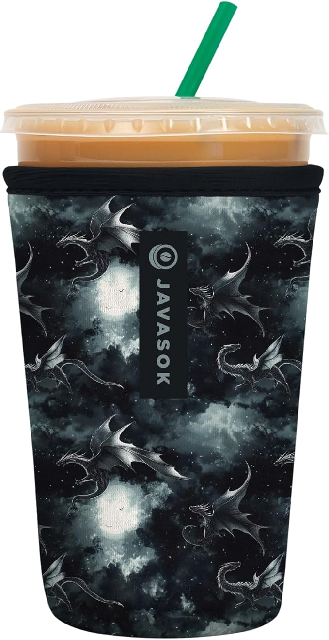 Sok It JavaSok Iced Coffee & Cold Soda Insulated Neoprene Cup Sleeve (Dragon Lore, Medium: 22-28oz)