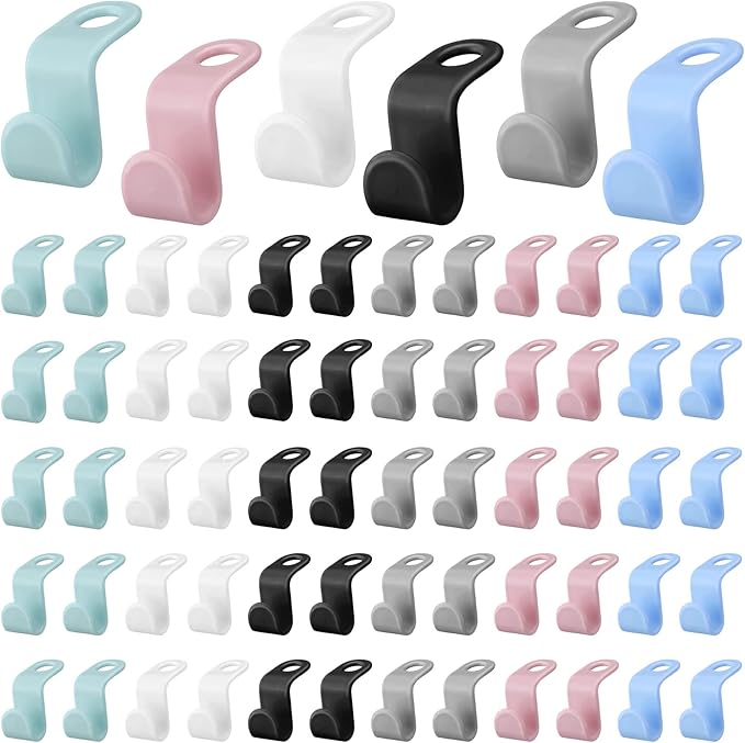 Fumete 300 Pcs Clothes Hanger Connector Hooks Extender Clips Heavy Duty Cascading Plastic Hanger Hooks Space Saver for Closet Space Saving Connection Coat Organizer(Fresh Colors)