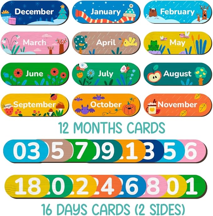 Wooden Chore Chart for Kids Visual Schedule, Routine Chart for Kids, Morning Bedtime Routine Chart for Toddlers Ages 2-4, Daily Kids Schedule Board for Home (03)