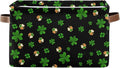 Storage Basket St Patrick's Day Cube Storage Bins Organizer Bag Collapsible Closet Shelf Baskets with handle for Cloth Book 14.2×10.2×8.3 IN