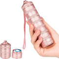 7 Day Travel Pill Organizer - Metal Waterproof Vitamin Case Pill Box, Daily Pill Container 7 Compartments, Weekly Pill Containers for Medicine Supplements Fish Oil