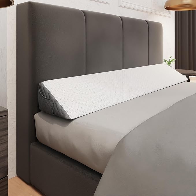 Kolbs Bed Wedge Pillow for Headboard Gap | Bed Gap Filler | Modern Stylish Pillow to Fill Gap Between Headboard and Mattress