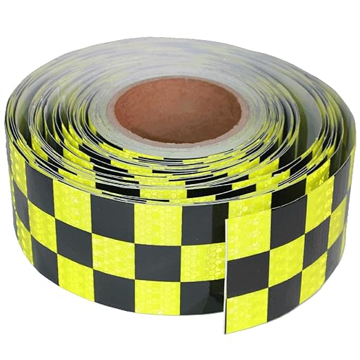 Reflective Tape Outdoor Waterproof 3 inch X 166 feet, High Visibility Hazard Conspicuity Safety Warning Industrial Marking Tape