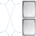 Sheet Fasteners Suspenders Straps - Adjustable Crisscross Bed Sheets Holder Clips Elastic Band Sheet Keeper Stays Grippers,2Pcs/Set White