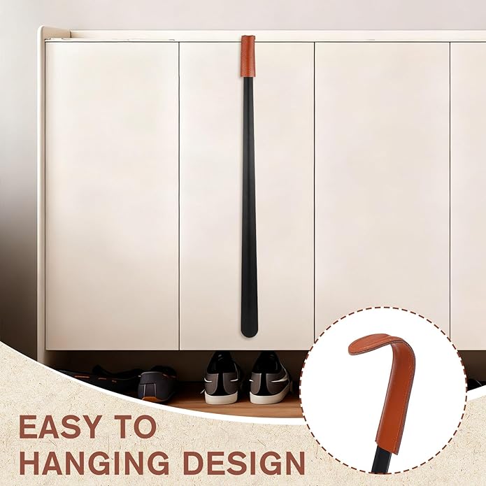 Redriver Metal Shoe Horn Long Handle for Seniors, Long Shoehorn, Shoe Spoon Helpers to Put on Your Shoes for Men Women