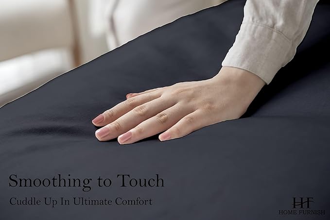 Top Split King Fitted Sheet for Adjustable beds, 1 PC Half Split King Fitted Sheet Only Split Down 39 inches from The Top, 600 Thread Count 100% Cotton Fitted Sheet Split King, Dark Grey Solid