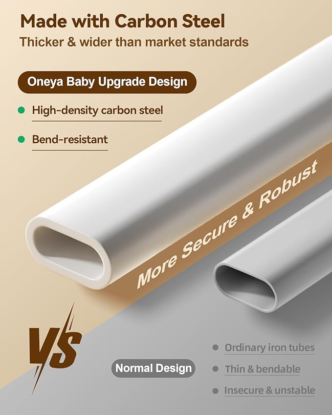 Baby Bed Rail Guard for Toddlers, Reinforced 74.8in Toddler Bed Rails for Twin, Full, King bed with Height Adjustable, Extral Tall Child Safety Side Railing Guards/Bedrail for Kids, White/Grey, 1 Side