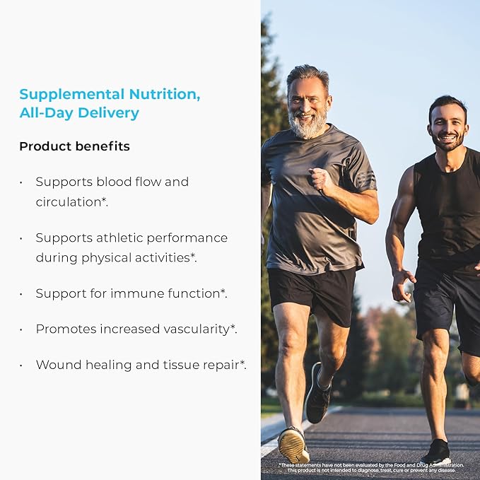Endur L-Arginine Supplement, Helps Support Healthy Blood Flow & Heart Function, Exercise Performance & Immune Health, Gluten Free, 350mg (60 Tablets)