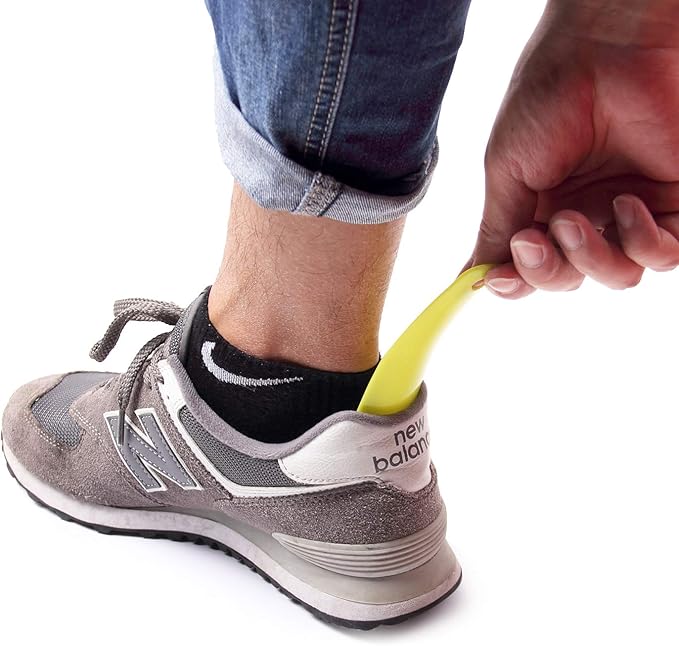 10Pcs Plastic Shoe Horn 6.3" Travel Shoe Horn for Men, Women and Kids Random Color
