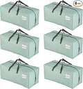 VENO 6 Pack Moving Bags w/Backpack Straps, Heavy Duty, Moving Boxes Alternative, Packing Supplies, Large Storage Totes for Dorm Room Essentials with Zipper for Clothes (Light Green Matte, 6 Pack)