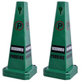 OrangeStar Reserved Parking Cones 4-Pack, 26.5" Large 4-Sided Message Safety Traffic Cones with Heavy Rubber Base for Indoor Outdoor Use, Parking Lot Control, Driveway Barriers
