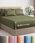 Extra Deep Cal King Sheet Set - 6 Piece Breathable and Cooling Sheets - Hotel Luxury Bed Sheets Set - Easy Fit - Soft, Wrinkle Free and Comfy Sheets Set - Sage Green Sheet Set with Extra Deep Pockets
