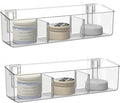 vacane Plastic Over Cabinet Door Organizer, Adhesive Mount Storage Organizer Container Hanging Basket Bins For Craft Room, Pantry, Office, Space Saving Holder for Kitchen Bags-XL 2pack