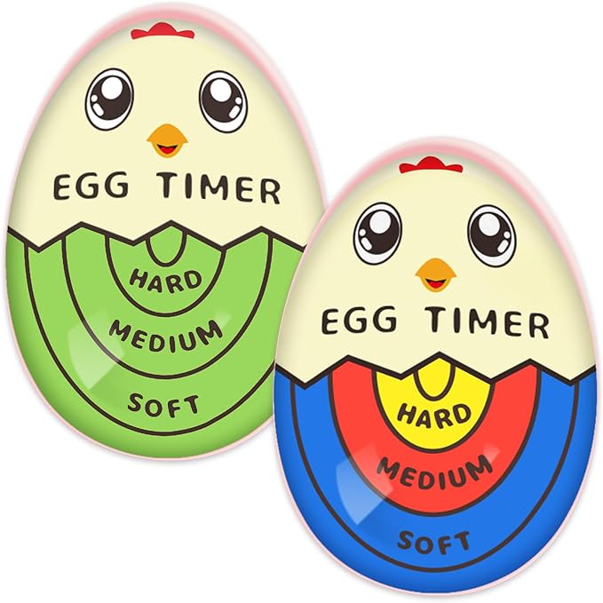 Lasubst Egg Timer That Goes in Water for Soft Medium Hard Boiled Eggs, 1 Color 1 Green