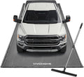 VIVOHOME Containment Mat (8'6" x 20') with Stay Put Corner, PVC Garage Floor Mats, Heavy Duty Garage Parking Mat with a Squeegee, Gray