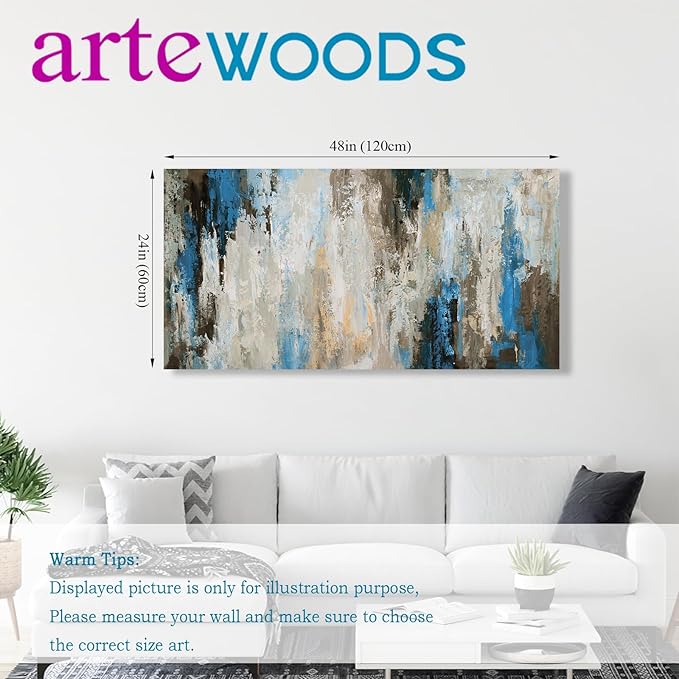 Abstract Wall Art Living Room Wall Decor Retro Abstract Canvas Prints Vintage Canvas Artwork Rustic Contemporary Wall Art Bedroom Home Office Kitchen Wall Decor Framed Ready to Hang 24" x 48"
