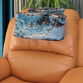 Non-Slip Head Pillow for Recliners - Neck Support Cushion with Velvet Cover for Pain Relief at Home, Office and Travel (Dark Blue)