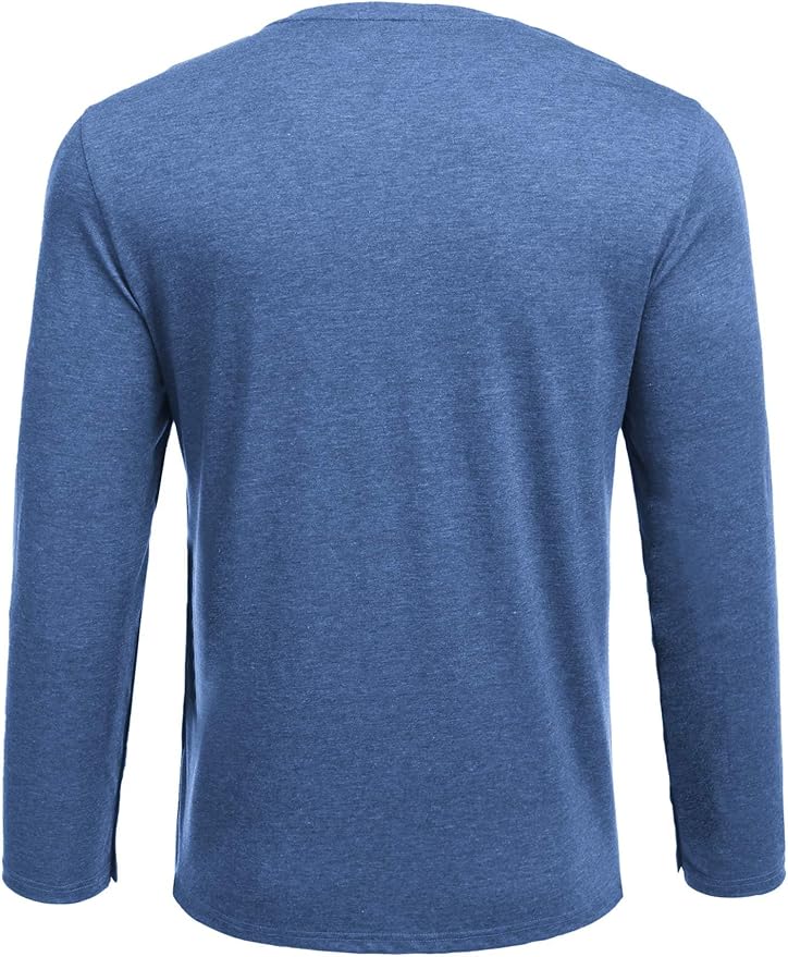 Deyeek Men's Post Shoulder Surgery Recovery Shirts Full Tear Away Long Sleeve Snap Chemo Port Access Shirt
