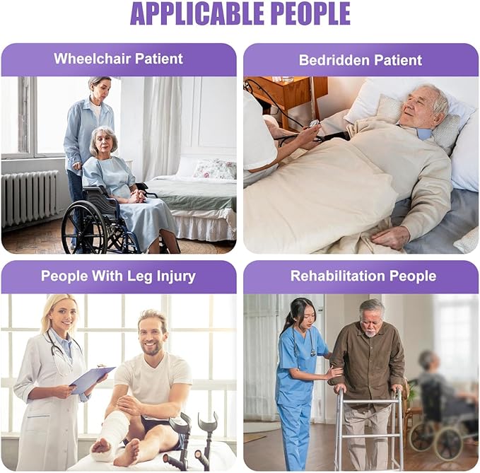 Rhino Valley Gait Belt for Senior with 7 Handles, 59" Anti-Slip Gate Belts medical for elderly, Transfer Belt with Quick Release Buckle, Elderly, Physical, Handicap, Bariatric Therapy, Purple + Black