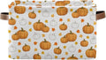 Storage Basket Bin Pumpkin Organizer Basket Collapsible Shelf Basket Cube with handle for Nursery Bedroom Bathroom