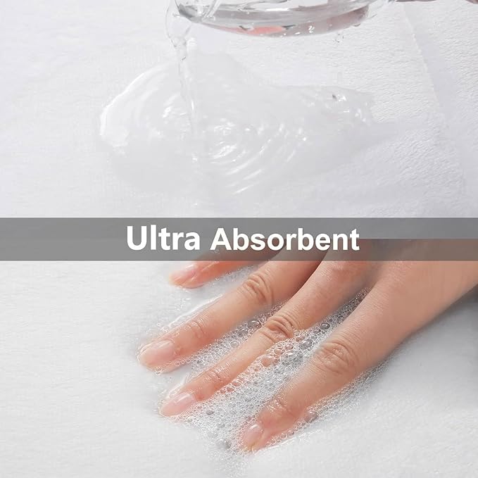 Buganda Memory Foam Bath Mat, 34" x 20", Ultra Soft and Non-Slip Bathroom Rugs, Water Absorbent and Machine Washable Bath Rug for Bathroom, Shower, and Tub, White